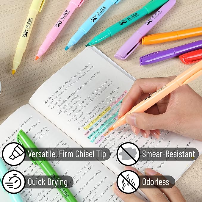 Mr. Pen- Bulk Highlighter Set, 144 Pack, Assorted Colors, Chisel Tip | Quick-Dry, Smear-Resistant, Odorless Highlighters Bulk for School, Office & Journaling