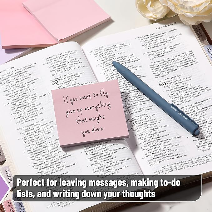 Mr. Pen- Sticky Notes, 3"x3", 12 Pads, 600 Sheets, Blooming Reverie | Sticky Notes Bulk, Self-Stick Note Pads, Perfect for Office, School, Home, Study & Organization