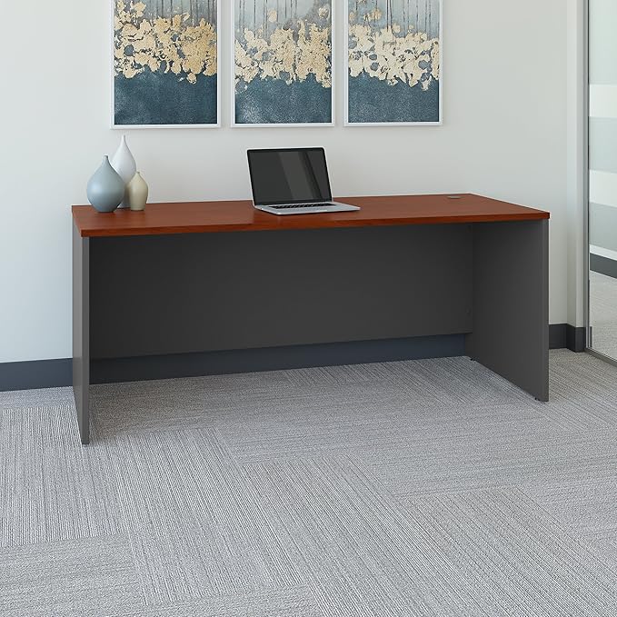 Bush Business Furniture Series C 72W x 30D Office Desk in Hansen Cherry