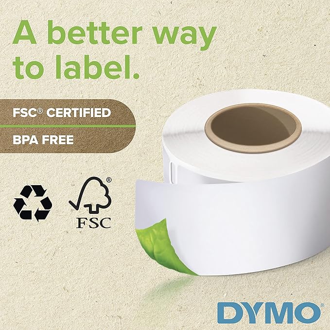 DYMO Authentic LW Multi-Purpose Square Labels DYMO Labels for LabelWriter Printers Great for Barcodes 1" x 1" 1 Roll of 750