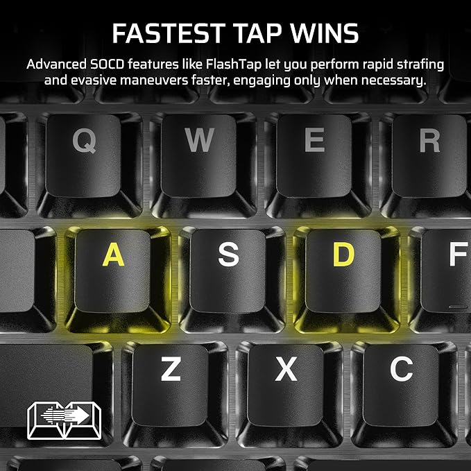 Corsair K70 CORE TKL RGB Tenkeyless Mechanical Wired Gaming Keyboard – Pre-Lubed MLX Red v2 Linear Switches, SOCD, ABS Double-Shot Keycaps, Sound Dampening, 1000Hz Polling, QWERTY NA – Black