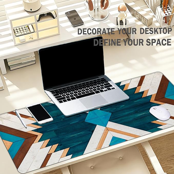 UTELKA Western Desk Mat, Western Desk Accessories for Office Dorm 31.5x11.8