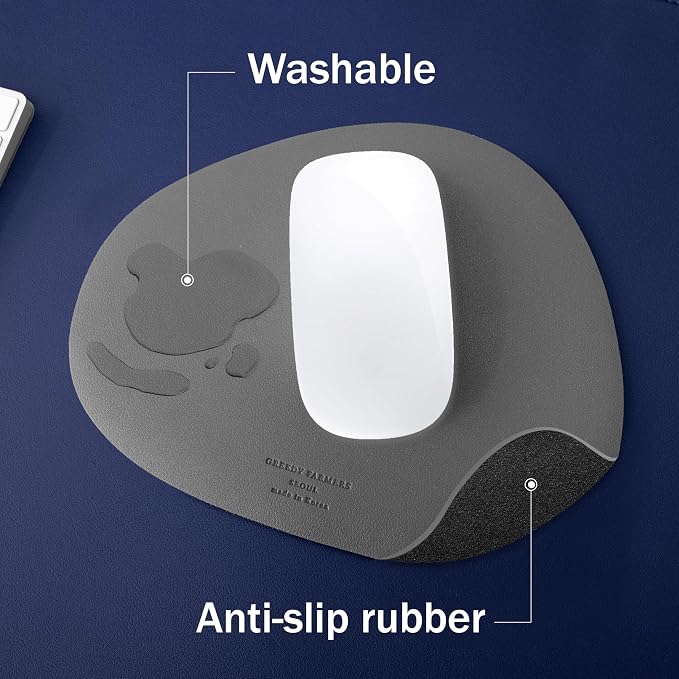 Mouse pad, Non-Slip Washable Waterproof Computer Mouse pad (Dark Grey)