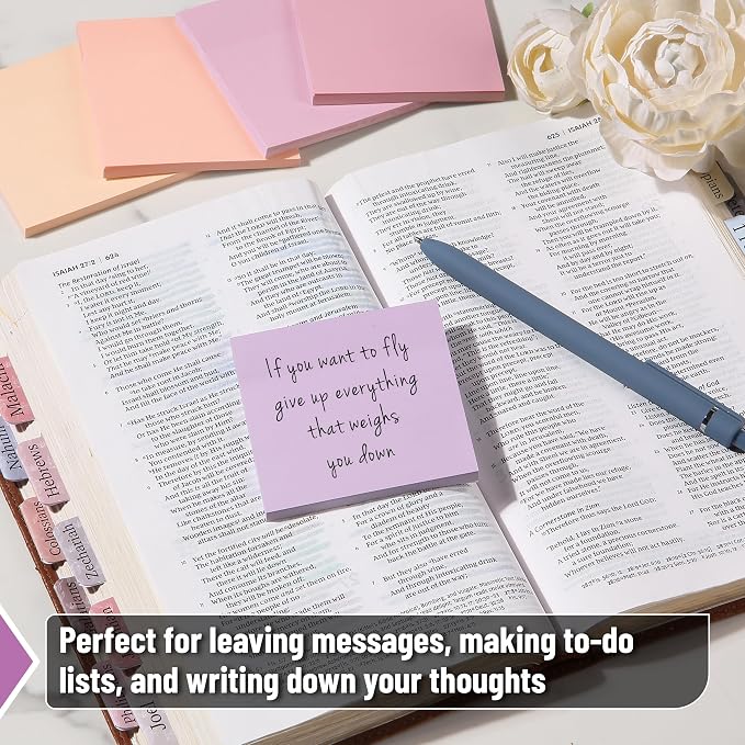 Mr. Pen- Sticky Notes, 3"x3", 12 Pads, 600 Sheets, Colorful | Sticky Notes Bulk, Self-Stick Note Pads, Perfect for Office, School, Home, Study & Organization