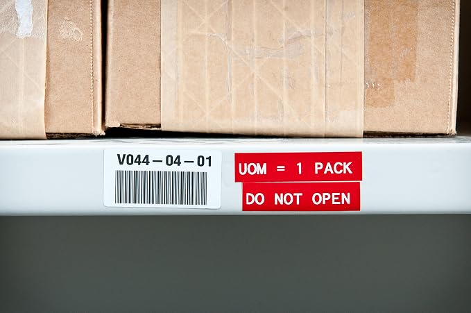 Brady Authentic (M21-500-595-RD) All-Weather Vinyl Label for Indoor/Outdoor ID, Lab and Equipment Labeling, White on Red- For M210, M210-LAB, M211, BMP21-PLUS and BMP21-LAB Printers, .5" W, 21' L