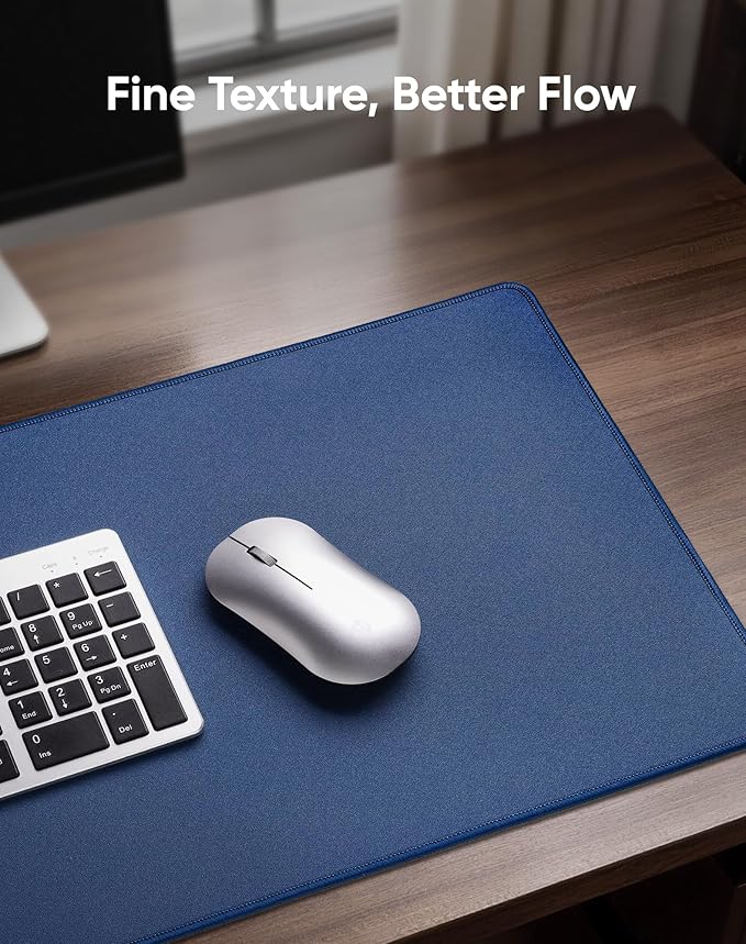 Waterproof Large Gaming Mouse Pad with Durable Stitched Edges, Non-Slip Rubber Base, Grainy Jacquard Mouse Mat Desk Pad for Home Office Gaming, 27.6"x11.8"x0.12", Matte Gray