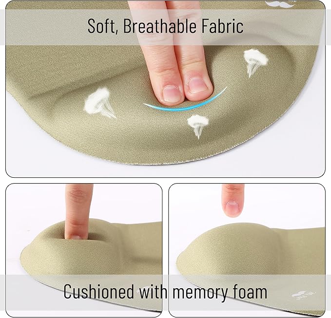 Mr. Pen Ergonomic Mouse Pad with Wrist Support, Green Gel Pad for Gaming