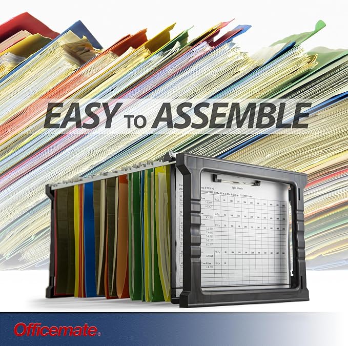 Officemate Plastic Hanging File Folder Frame, 18 Inch, Letter and Legal Size.(91961) (Pack of 4)