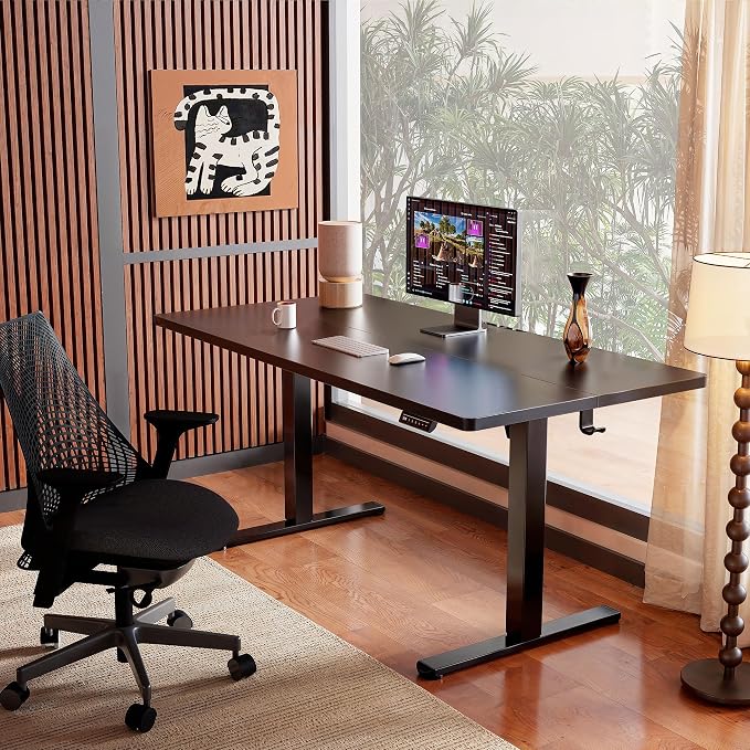 ErGear Height Adjustable Electric Standing Desk, 40 x 24 Inches Sit Stand up Desk, Memory Computer Home Office Desk, Black