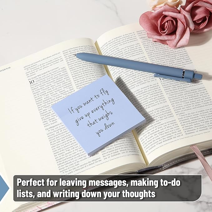 Mr. Pen- Sticky Notes, 3”x3”, 12 Pads, 600 Sheets, Colorful Sticky Notes 3x3, Whispers of Nature, Stocky Notes for Bible Journaling