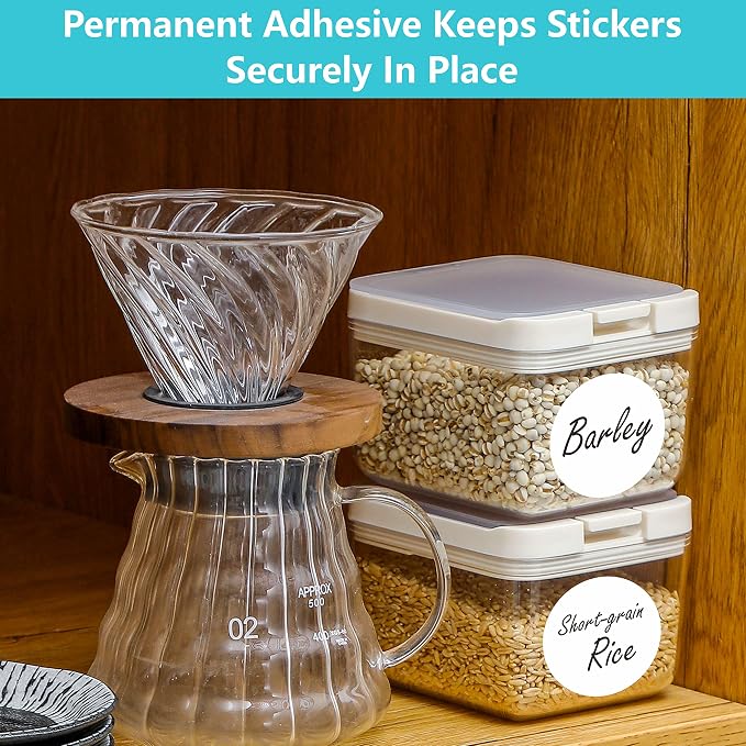 500 PCS Round White Color Coding Circle Dots Inventory Stickers Labels with Perforation Line in Roll (3" in Diameter)