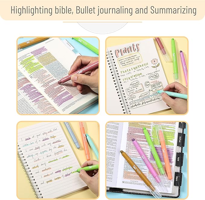 Mr. Pen- Gel Highlighters, 8 Pack, Assorted Colors, No Bleed Bible Markers