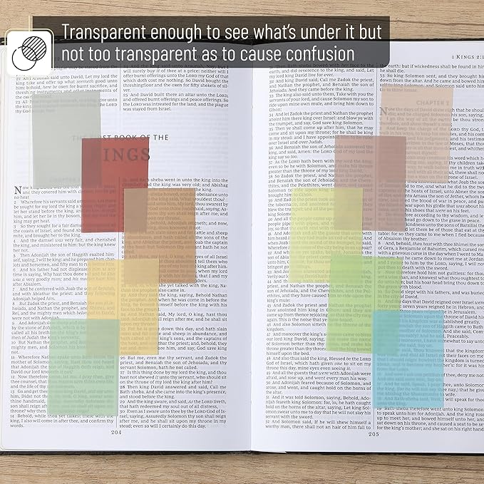 Mr. Pen- Transparent Sticky Notes, 1.5x2, 600 Sheets, Vintage Colors, See Through Sticky Notes Clear, Translucent Sticky Notes, Stocky Notes for Bible Journaling