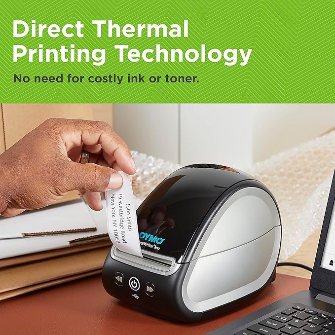 Dymo LabelWriter 550 Label Printer | labelmaker with Direct Thermal Printing | Automatic Label Recognition | Prints Address Labels, Shipping Labels, Barcode Labels and More | EU Plug