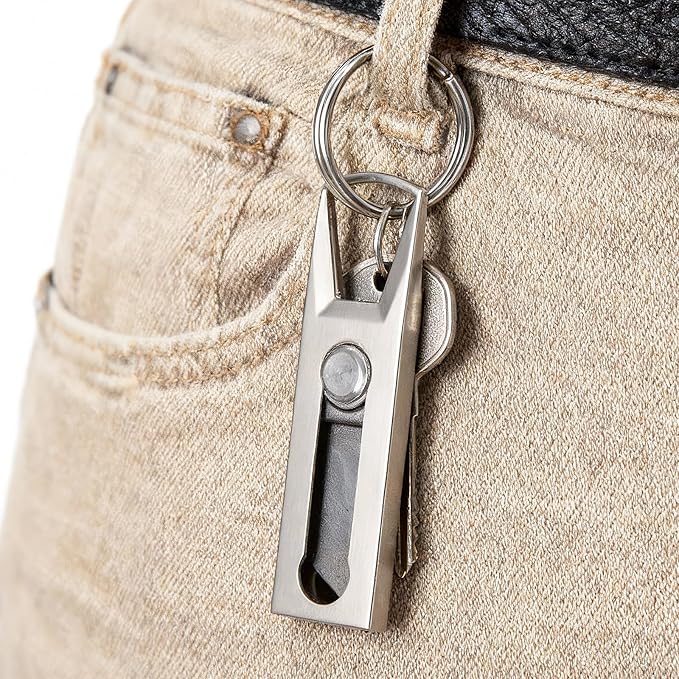 2pcs Small Keychain Pocket Knife,Mini Box Cutter With Stainless Steel Blade, Key Chain Knife For Edc,Safety Lock Utility Tool, Tiny Cutting Gadget For Open Box/Home/Office, Cool Keychain Knife,Father Day gift
