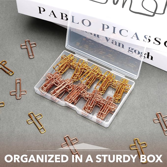 Mr. Pen- Cross Paper Clips Bulk, Gold and Rose Gold Mix, 70 Pack | 9.75" x 7.5", Black Marble, Composition Book, Notebooks for School, Wide Ruled Composition Notebook, Journal Notebooks