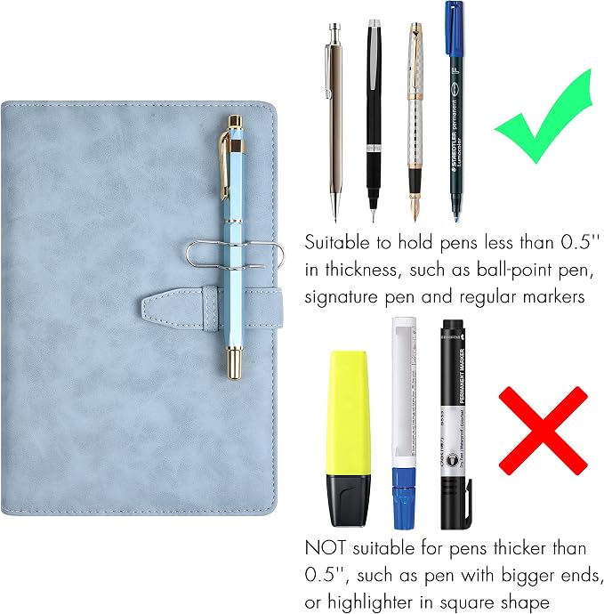 Wisdompro 12 Pack Paper Clip Pen Holder for Notebook, Journal, Book, Silver | 2.6 x 0.7 inch, Stainless Steel, Oversized Paperclip Pencil Holder for Travelers Planner, Binder, Clipboard, Bible, Notes