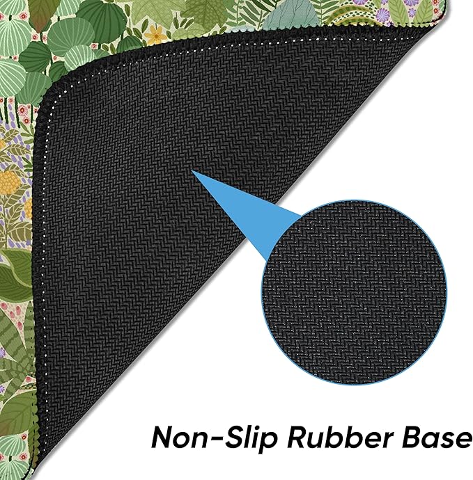 Premium Stitched Mouse Pad 10.2 x 8.3 in | Smooth, Washable Desk Mat with Non-Slip Base | Personalized Cute MousePads for Gaming,Work,Laptop, Computer, Office, Home (Botanical Bliss)
