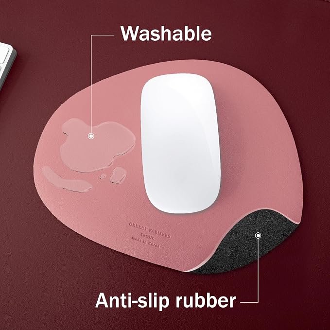 Mouse pad, Non-Slip Washable Waterproof Computer Mouse pad (Misty Rose)