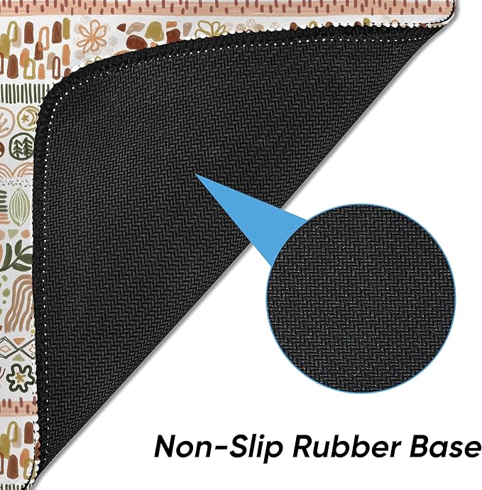 Premium Stitched Mouse Pad 10.2 x 8.3 in | Smooth, Washable Desk Mat with Non-Slip Base | Personalized Cute MousePads for Gaming,Work,Laptop, Computer, Office, Home (Bohemian Style)
