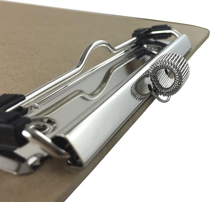 Pen Holder Clipboard, Letter Size, Low Profile Clip, Hardboard Single (Pen Included)