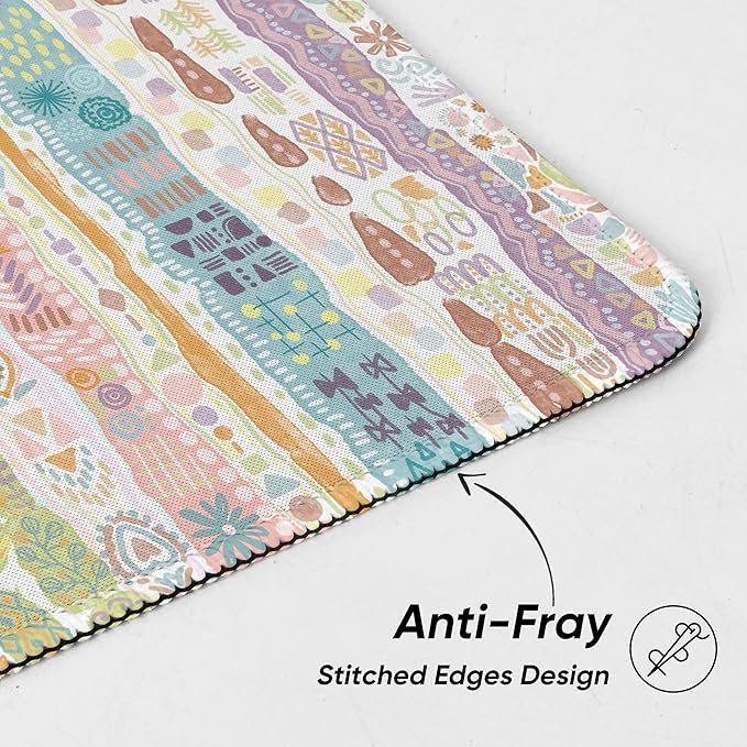 Premium Stitched Mouse Pad 10.2 x 8.3 in | Smooth, Washable Desk Mat with Non-Slip Base | Personalized Cute MousePads for Gaming,Work,Laptop, Computer, Office, Home (Colors in Light)