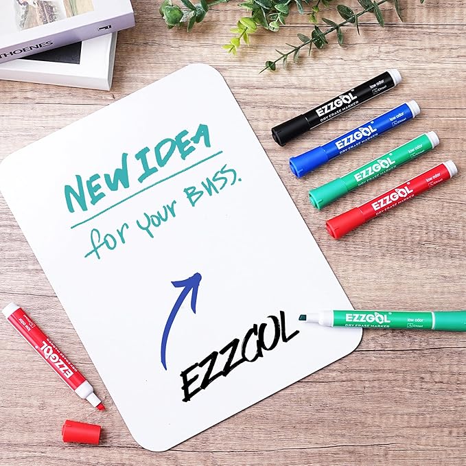 Dry Erase Markers Bulk, 72 Pack Basic Multi-color Red Blue Black Green Low Odor Whiteboard Markers, Chisel Tip Dry Erase Markers for Writing on Dry Erase Whiteboard for School, Office, Home
