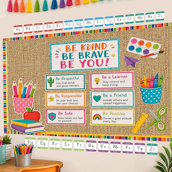 Bulletin Board Fabric Roll, Burlap Texture, Self-Healing, 4x15ft | Easy To Cut & Customize, Tear Resistant Design, Pin-Friendly Surface, Perfect For Classroom Displays And DIY Projects