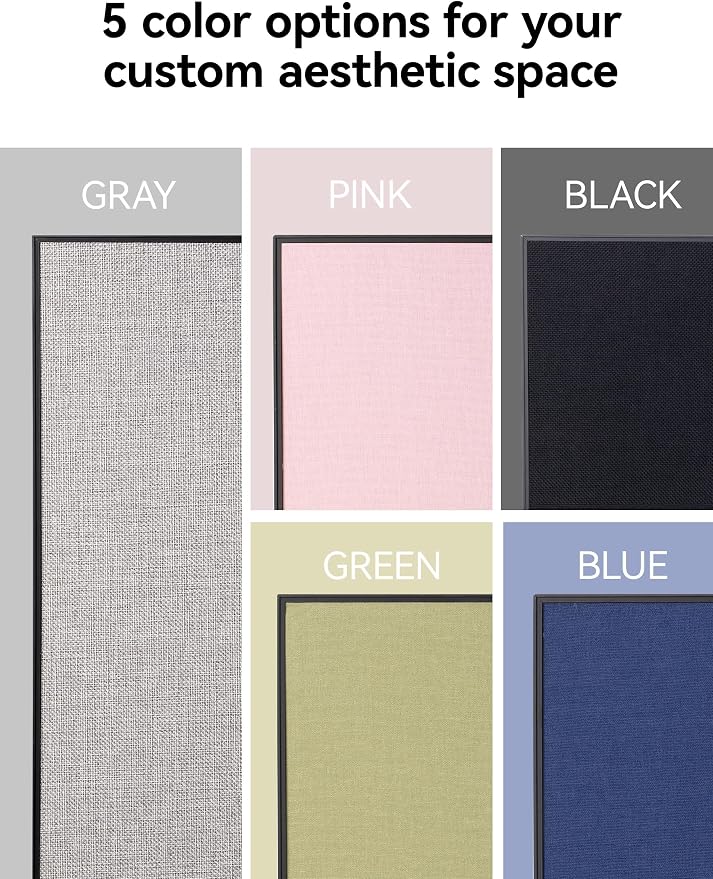 Cork Board White Board Combo | 24"X18" Linen Bulletin Board Whiteboard for Wall, Magnetic Dry Erase Corkboard for Home, Office, School, Grey