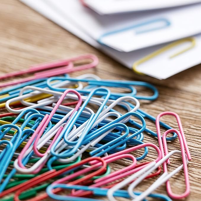 Mr. Pen- Paper Clips, 450 Pack, Assorted Colors, Paper Clips Assorted Sizes
