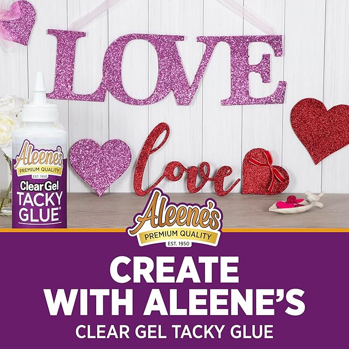 Aleene's Clear Gel Tacky Glue for Crafts, Nontoxic, Applies and Dries Clear, 4 fl oz 3 Pack