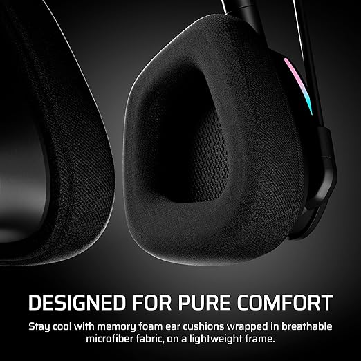 Corsair Void v2 MAX Wireless Gaming Headset for PC, PS5, PS4, Switch, Mobile - Simultaneous 2.4GHz+Bluetooth, Dolby Atmos, Sonarworks SoundID, 70Hr Battery, Fast Charging, Clear Microphone - Carbon