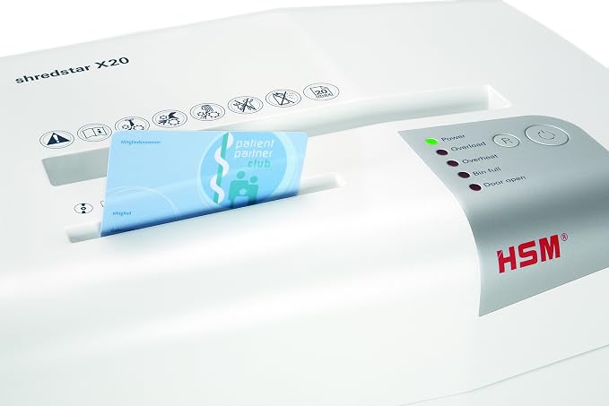 HSM of America Shredstar X20 Cross-Cut Shredder, 20 Manual Sheet Capacity | HSM1051W