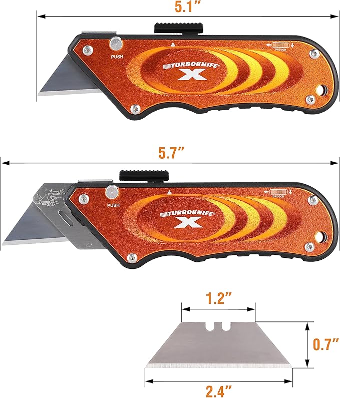 Olympia Tools Turboknife X Utility Knife 33-133, Yellow