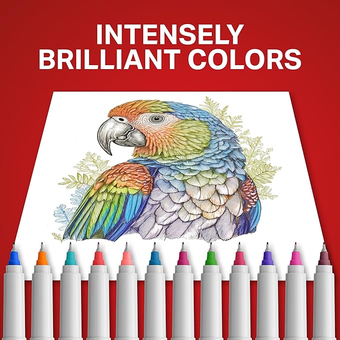 Sharpie Color Burst Permanent Marker Set, Ultra-Fine Tip Markers, 24 Count - Writing, Drawing, Artist, School, Teacher Supplies