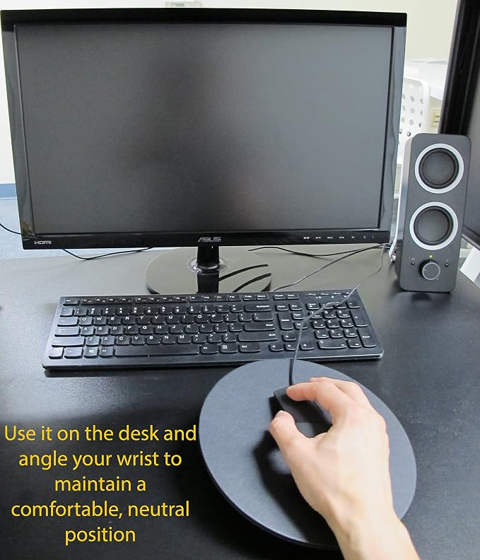 MOJO Beanbag Ergonomic Mousepad - Comfortable Mouse Pad for Sofa, Bed, Lap, Couch, and Anywhere Else (Black Leather)