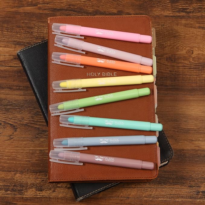 Mr. Pen- Gel Highlighters, 16 Pack Assorted Colors, No Bleed, Bible Markers