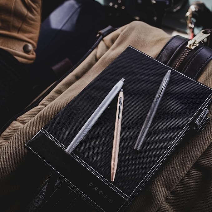 Cross Classic Century Brushed Rose-Gold PVD Ballpoint Pen - Refillable Pen for Effortless Writing - Black Ink - Durable Construction - Premier Distinctive Look - Gift-Ready