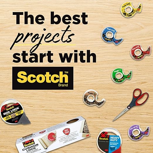Scotch Magic Tape, Invisible, Home Office Supplies and Back to School Supplies for College and Classrooms, 12 Rolls