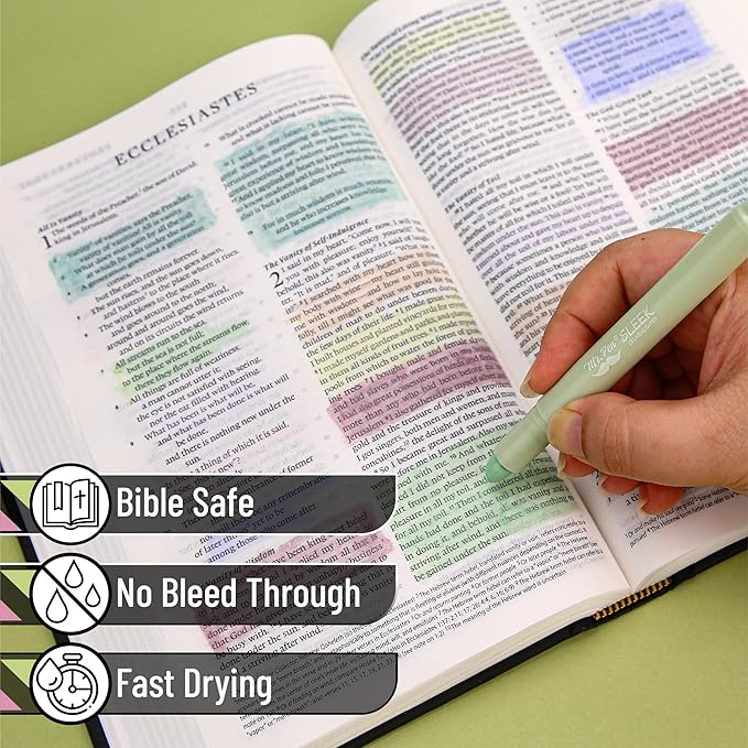 Mr. Pen- Gel Highlighter, 12 Pack, Morandi Colors, Bible Highlighters No Bleed, No Bleed Highlighters