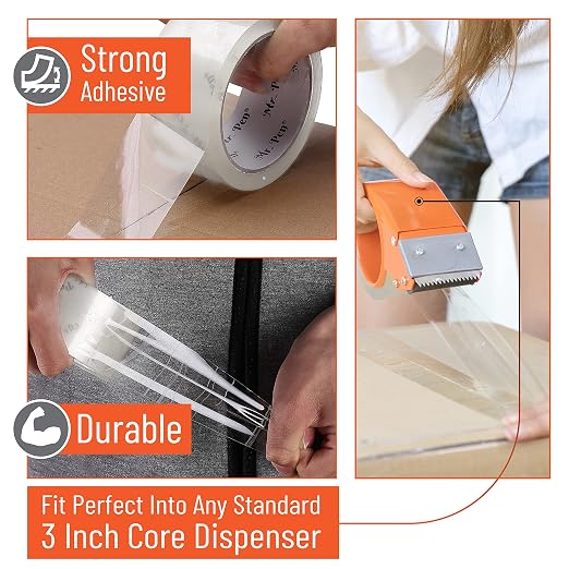 Mr. Pen- Packing Tape, 24 Pack, 2” Wide, 60 Yards, Clear | Heavy Duty Packing Tape Bulk for Shipping, Packaging, Moving and Storage