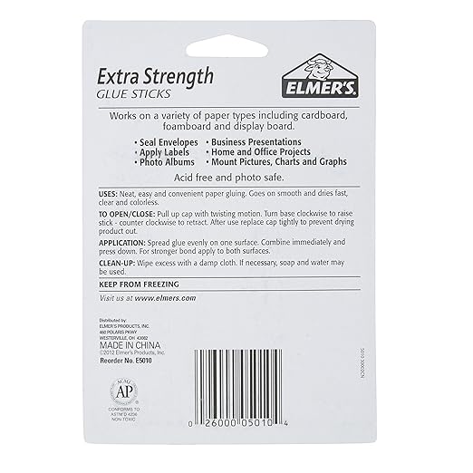Elmer's Extra Strength Glue Sticks, Washable, 8 Grams, 4 Count