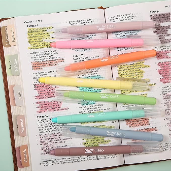 Mr. Pen- Gel Highlighters, 16 Pack Assorted Colors, No Bleed, Bible Markers