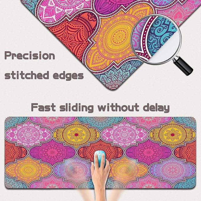 Mouse Pad Gaming - Desk Mat for Keyboard and Mouse - Large Mouse Pads for Desk, Gaming Mousepad with Non-Slip Base, Desks Pad (31.5" X 11.8") for Game, Office and Home