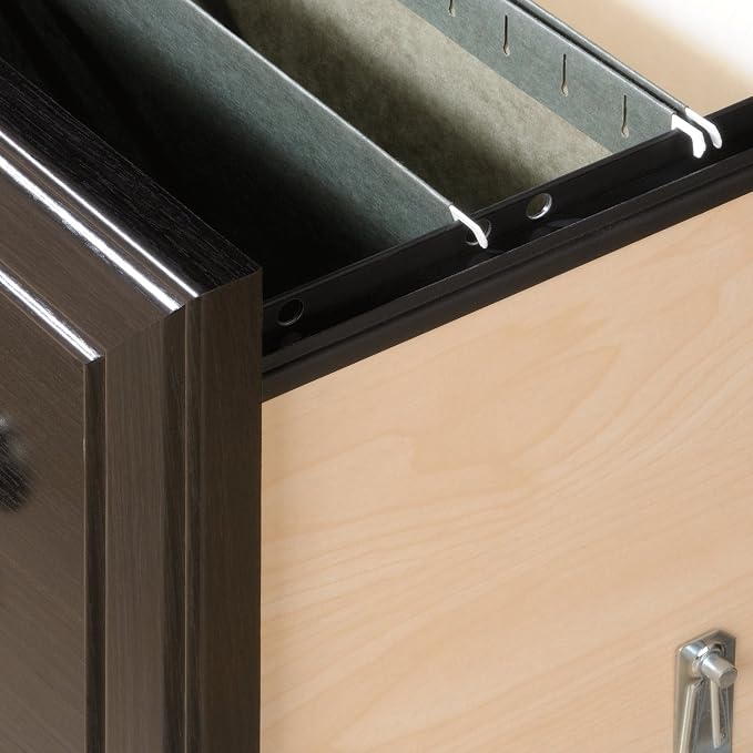 Sauder Palladia 2 Drawer File Cabinet, Lateral Filing Cabinets for Home Office, Hanging File Folders Organizer, Interlocking Drawers, in Wind Oak Finish