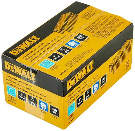 Dewalt 3/4In X 1In Insulated Staples for Dcn701 Stapler 1620-Pack