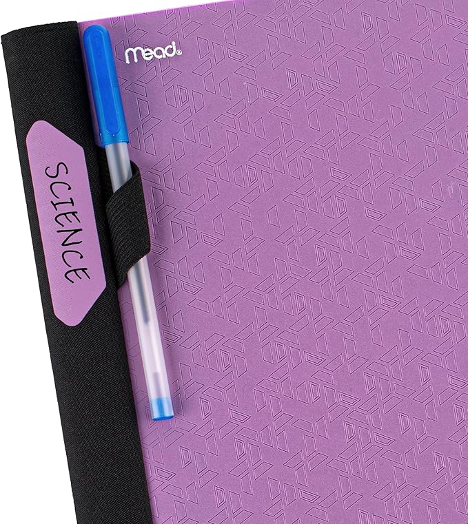 Five Star Advance Spiral Notebook + Study App, 5 Subject, College Ruled Paper, 8-1/2" x 11", 200 Sheets, Spiral Guard, Movable Tabbed Dividers, Amethyst Purple (820013G) (Pack of 6)