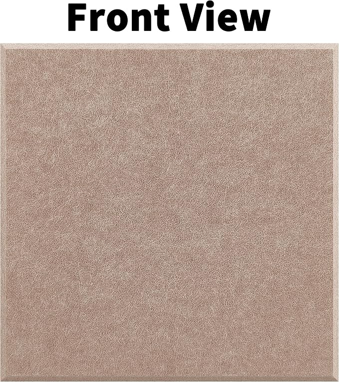 1/2'' Ultra Thick Felt Bulletin Pin Board Corkboard for Office Wall | Half Inch Dense Polyester Felt Board, Frameless, Modular, Zero Crumbling, Removable Adhesive Tabs, 8 Pack 12'' Squares Tiles