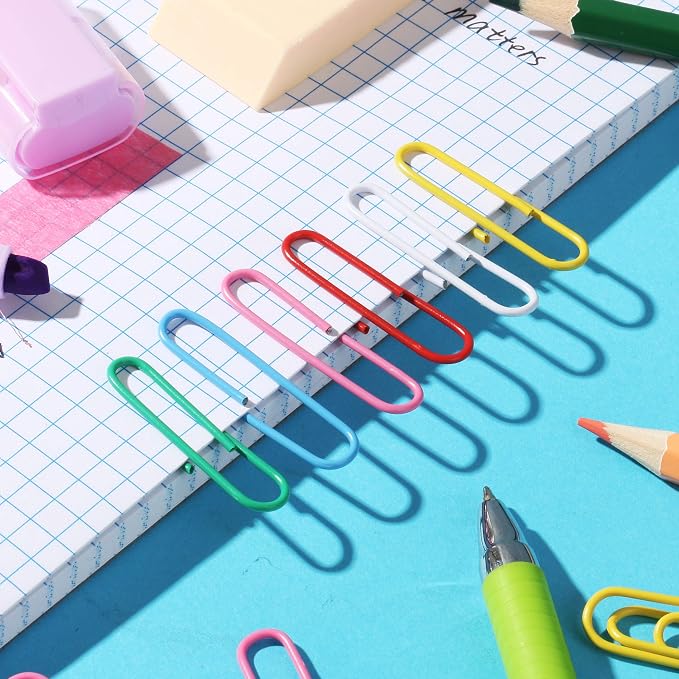 Mr. Pen- Paper Clips, 2 Inch, 240 Pack, Large Colored Paper Clips | Colored Paper Clip, Clip, Paperclips, Paper Clip, Office Supplies, Clips for Paperwork, Paper Clips for Office