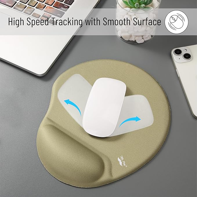 Mr. Pen Ergonomic Mouse Pad with Wrist Support, Green Gel Pad for Gaming